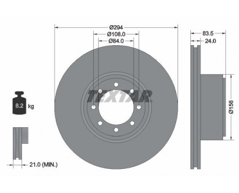 Brake Disc 93175300 Textar