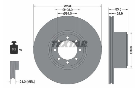Brake Disc 93175300 Textar