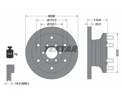 Brake Disc 93175400 Textar