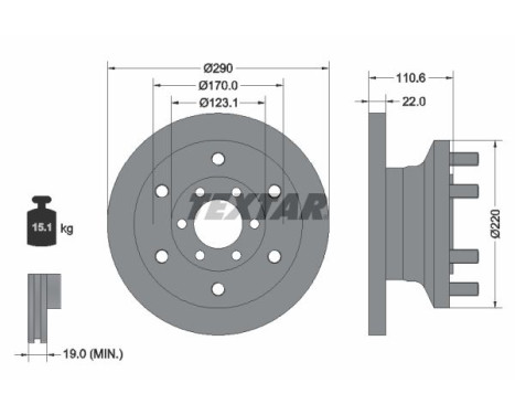 Brake Disc 93175400 Textar
