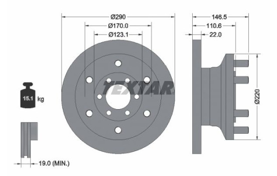 Brake Disc 93175400 Textar