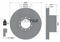 Brake disc 93186700 Textar