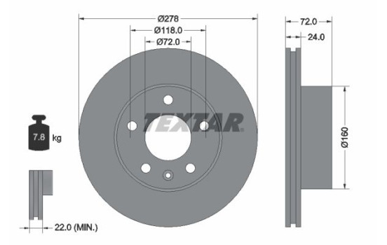 Brake Disc 93191100 Textar