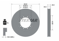 Brake disc 93193500 Textar