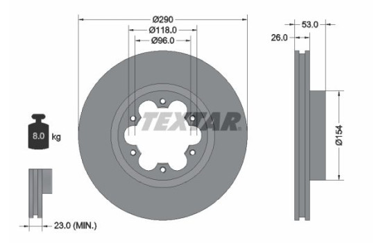 Brake Disc 93240600 Textar
