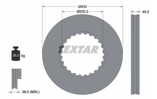 Brake Disc 93272000 Textar