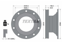 Brake disc 93308800 Textar