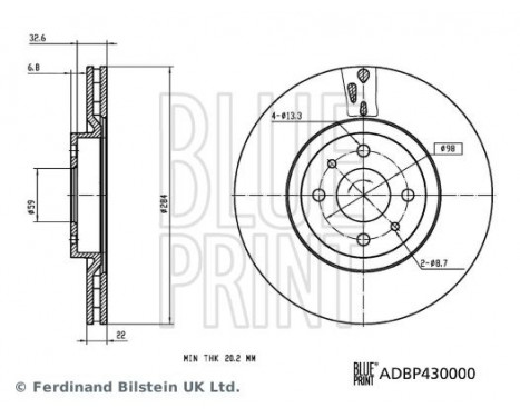 Brake Disc ADBP430000 Blue Print