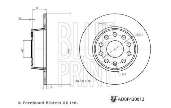 Brake Disc ADBP430012 Blue Print, Image 5