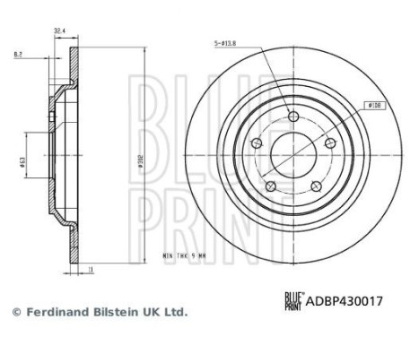 Brake Disc ADBP430017 Blue Print, Image 3
