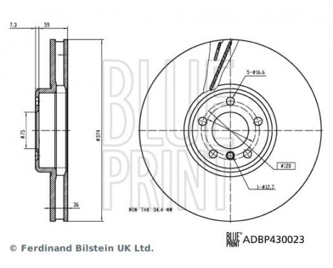 Brake Disc ADBP430023 Blue Print