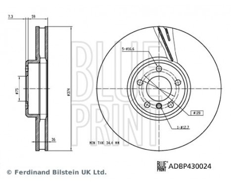 Brake Disc ADBP430024 Blue Print