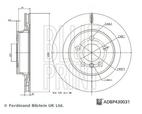 Brake Disc ADBP430031 Blue Print, Image 3