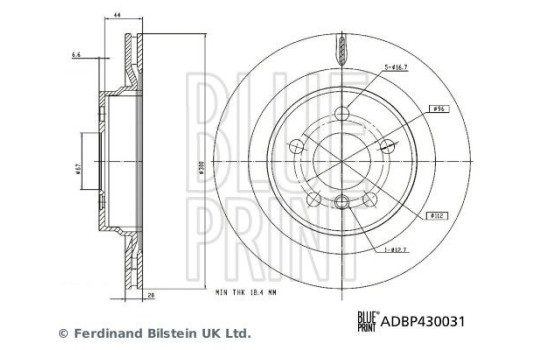 Brake Disc ADBP430031 Blue Print, Image 3