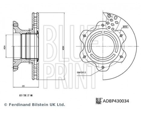 Brake Disc ADBP430034 Blue Print