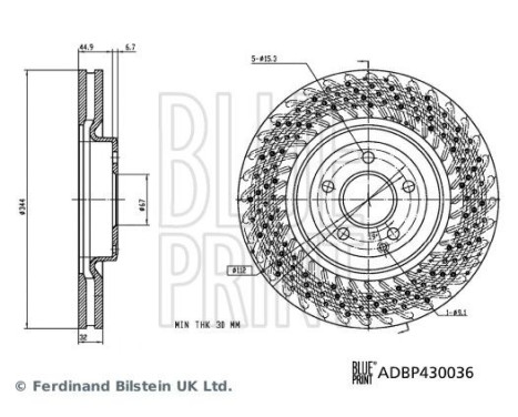 Brake Disc ADBP430036 Blue Print, Image 5