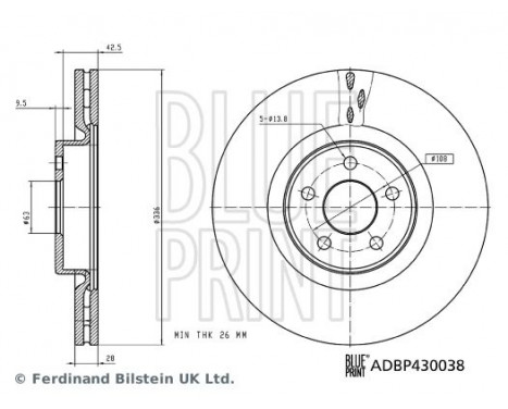 Brake Disc ADBP430038 Blue Print