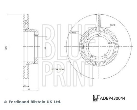 Brake Disc ADBP430044 Blue Print, Image 3