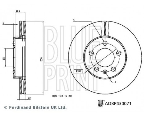 Brake Disc ADBP430071 Blue Print