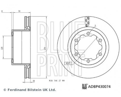 Brake Disc ADBP430074 Blue Print