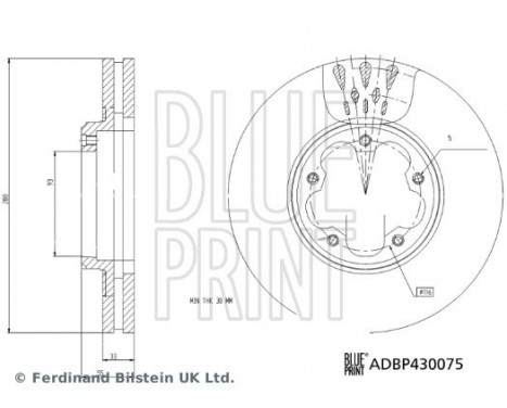 Brake Disc ADBP430075 Blue Print, Image 3