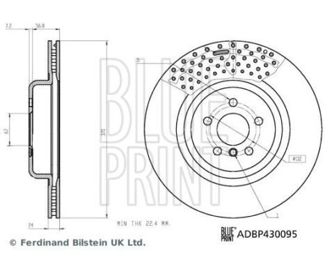 Brake Disc ADBP430095 Blue Print, Image 3