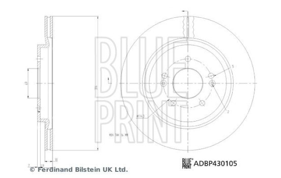 Brake disc ADBP430105 Blue Print