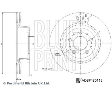 Brake disc ADBP430115 Blue Print