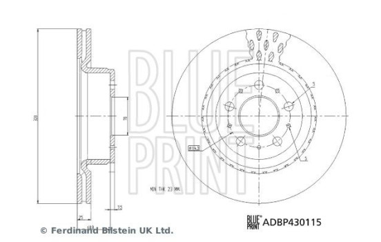 Brake disc ADBP430115 Blue Print