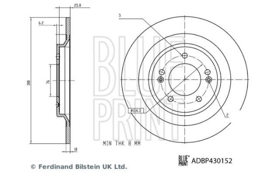 Brake disc ADBP430152 Blue Print, Image 3