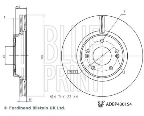 Brake disc ADBP430154 Blue Print, Image 3
