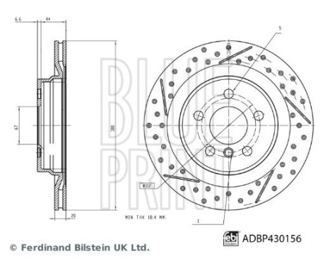 brake disc ADBP430156 Blue Print, Image 3