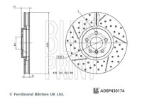 Brake disc ADBP430174 Blue Print