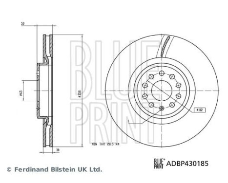 Brake disc ADBP430185 Blue Print