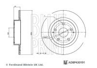 Brake disc ADBP430191 Blue Print