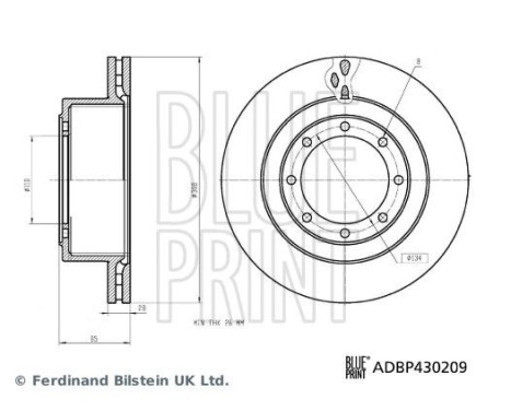 Brake disc ADBP430209 Blue Print