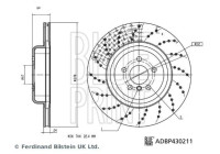 Brake disc ADBP430211 Blue Print