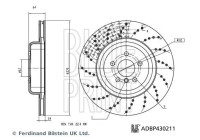 Brake disc ADBP430211 Blue Print