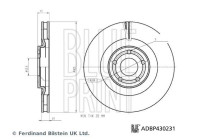 Brake disc ADBP430231 Blue Print