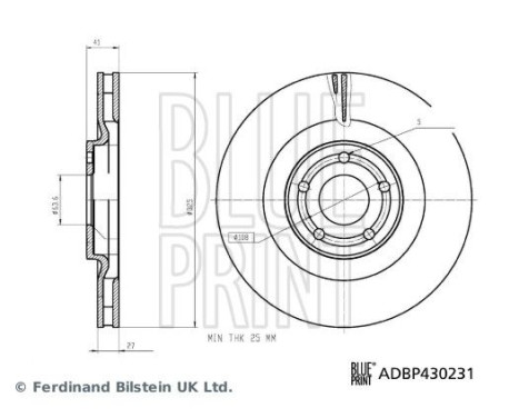 Brake disc ADBP430231 Blue Print