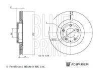 Brake disc ADBP430234 Blue Print