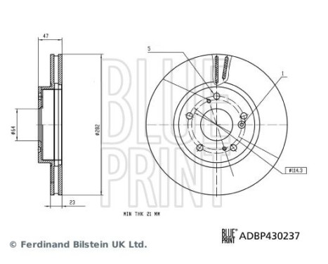 Brake disc ADBP430237 Blue Print