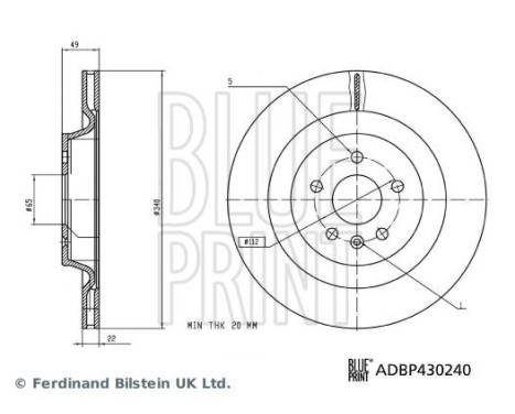 Brake disc ADBP430240 Blue Print