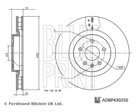 Brake disc ADBP430250 Blue Print