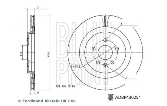 Brake disc ADBP430251 Blue Print