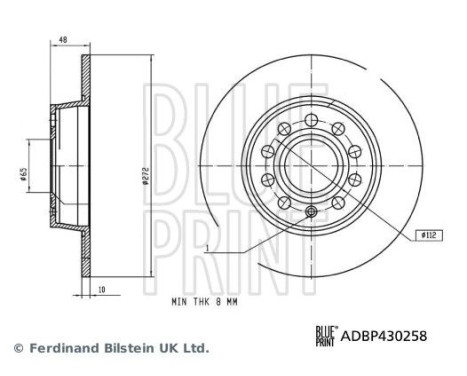Brake disc ADBP430258 Blue Print