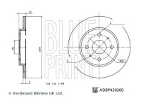 Brake disc ADBP430260 Blue Print