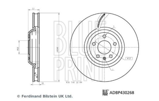 brake disc ADBP430268 Blue Print