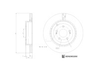 Brake Disc ADG043244 Blue Print