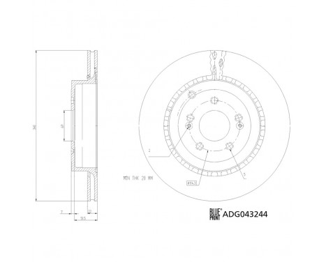 Brake Disc ADG043244 Blue Print